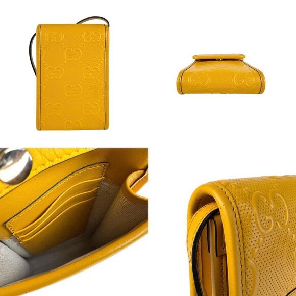 GUCCI Yellow Leather Shoulder Bag - Picture 3 of 5
